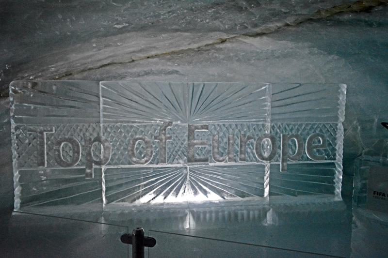 Top of Europe Junfraujoch ice sculpture