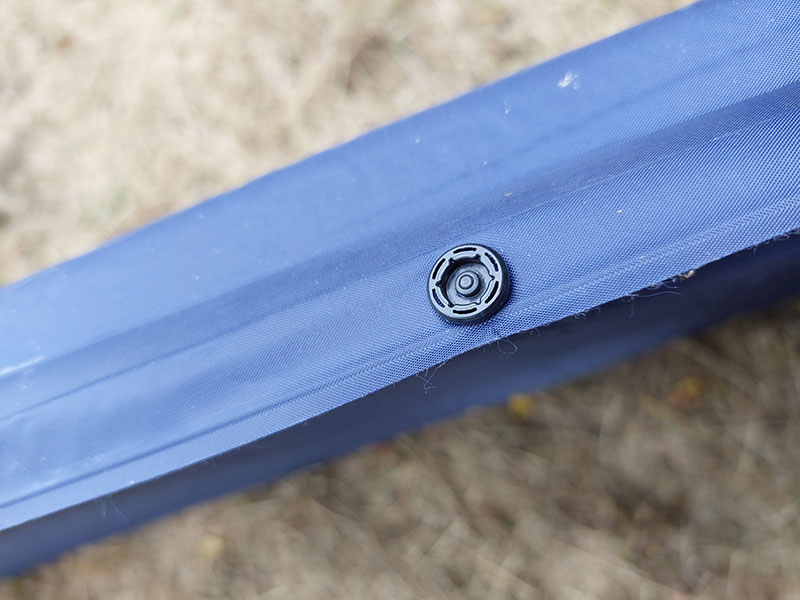 Dark blue Kamui sleeping mat valve